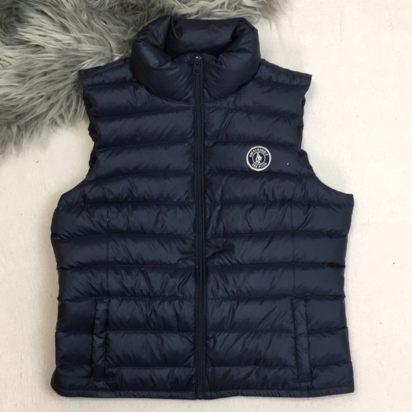 Abercrombie & Fitch Navy Down Vest - Picture 1 of 7